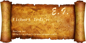 Eichert Irén névjegykártya